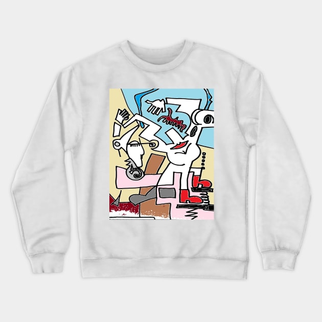 AP Number 29 revisited - Flauncing - After Picasso Crewneck Sweatshirt by TonyBroadbent